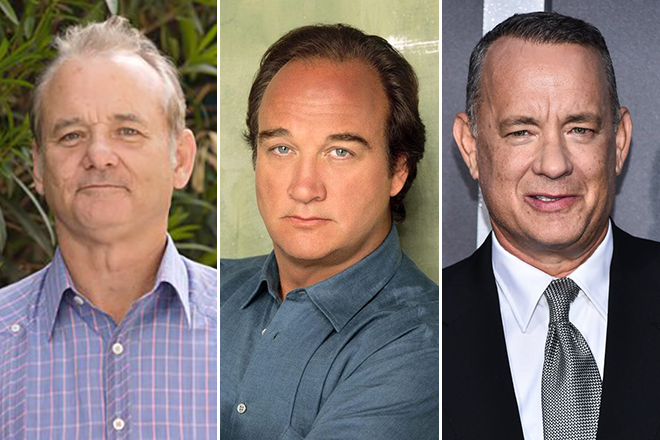 Bill Murray, James Belushi, and Tom Hanks look similar
