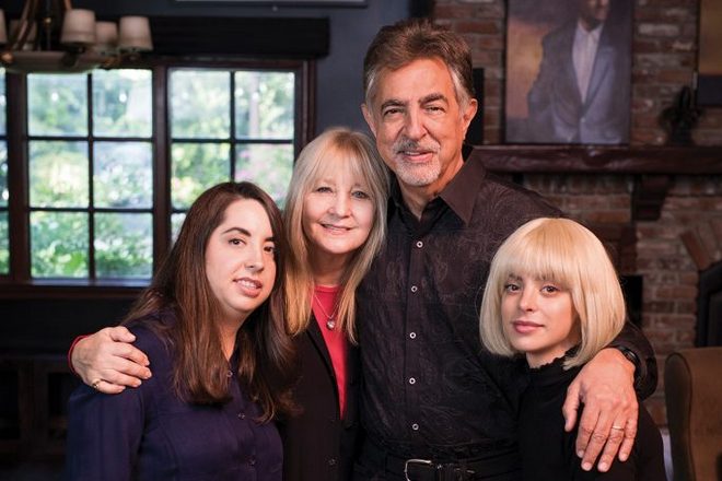 Joe Mantegna with his wife and daughters