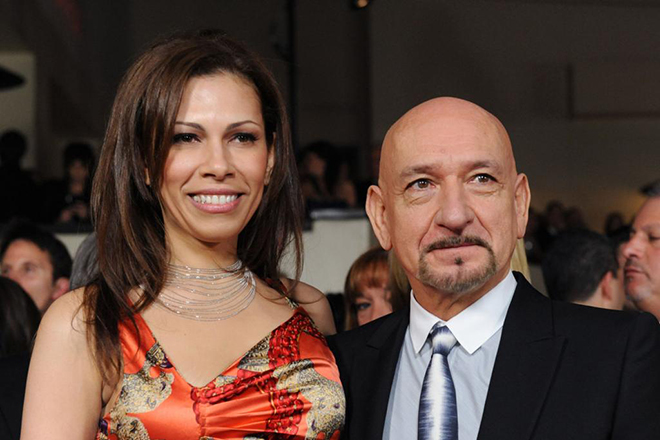 Ben Kingsley with his wife, Daniela Lavender