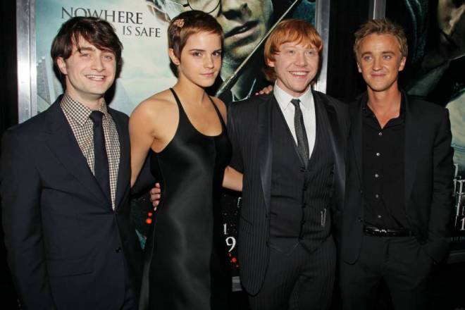 Daniel Radcliffe, Emma Watson, Rupert Grint, and Tom Felton