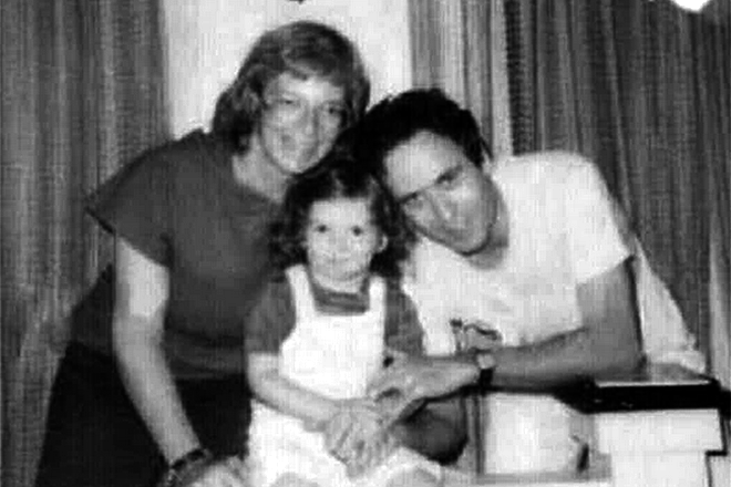 Ted Bundy and his wife, Carole Ann Boone, with their daughter