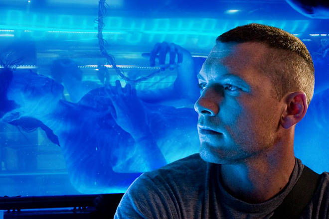 Sam Worthington in the film Avatar