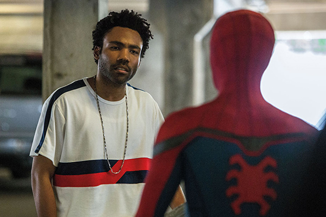Donald Glover in the movie Spider-Man: Homecoming