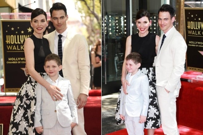 Julianna Margulies with her husband and son