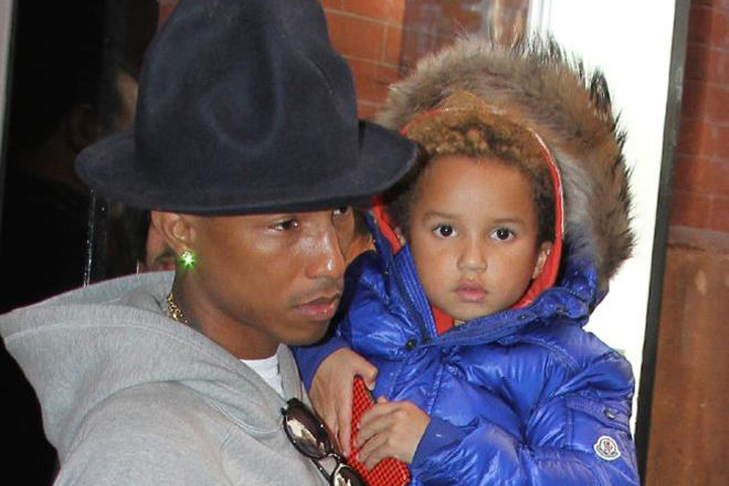 Pharrell Williams with his son