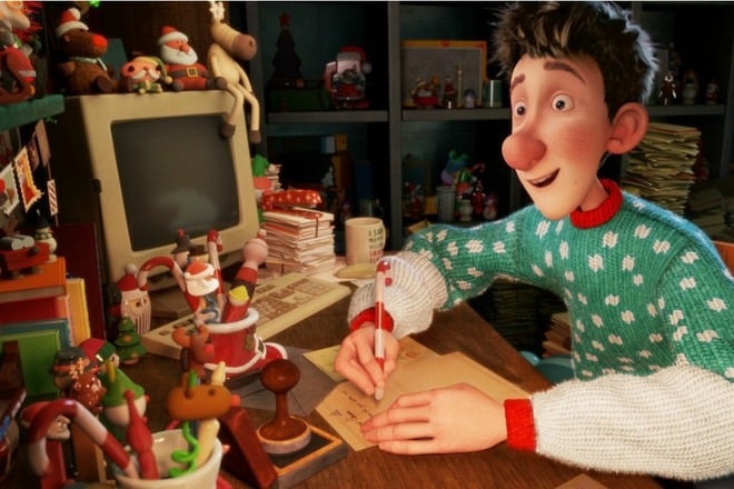 A screenshot from the animated movie Arthur Christmas