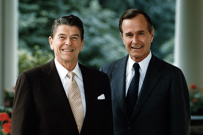 Ronald Reagan and George Bush Sr.