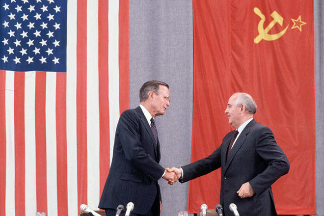 George Bush Sr, and Mikhail Gorbachev