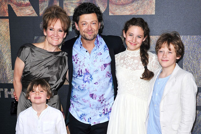 Andy Serkis with his family