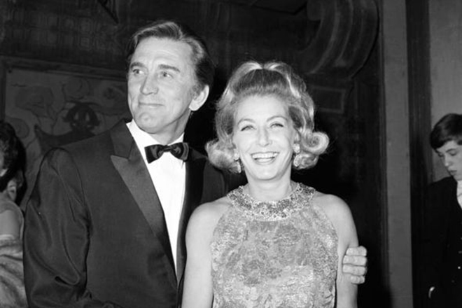 Kirk Douglas and his spouse Anne