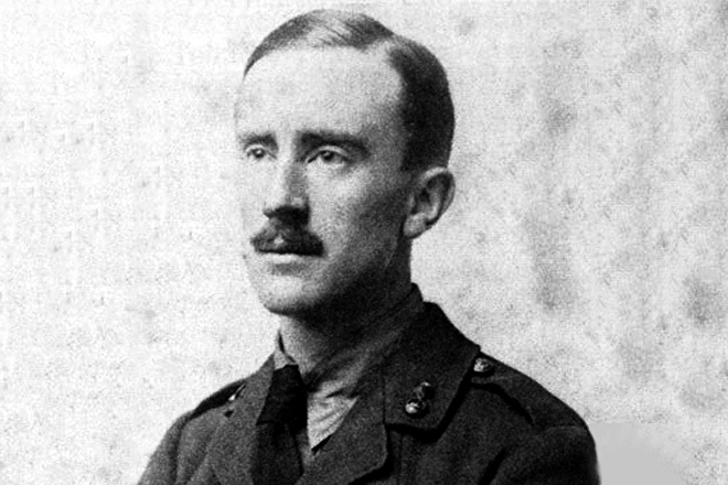 John Tolkien wearing a military uniform