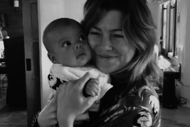 Ellen Pompeo and her son Eli Christopher Ivery