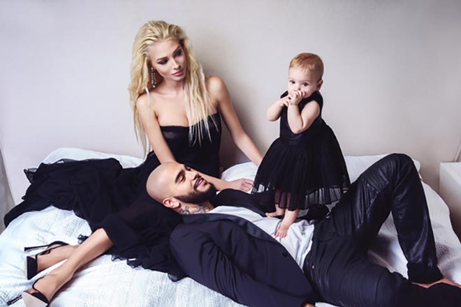 Alena Shishkova and Timati with their daughter