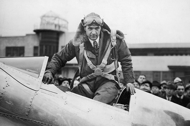 Howard Hughes in the aircraft