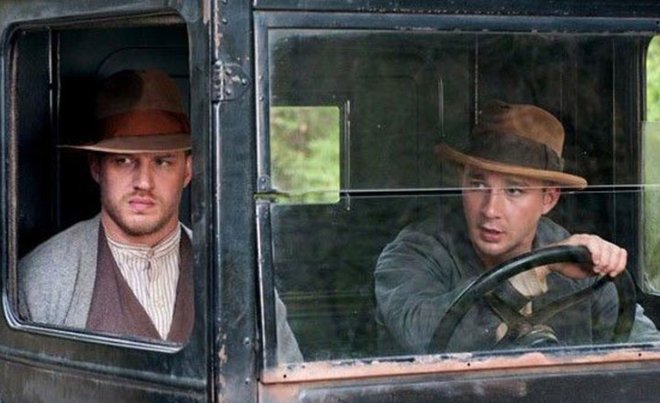 Tom Hardy and Shia LaBeouf in the film "Lawless"