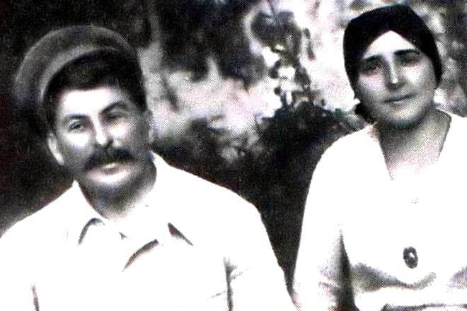 Joseph Stalin with Nadezhda Alliluyeva