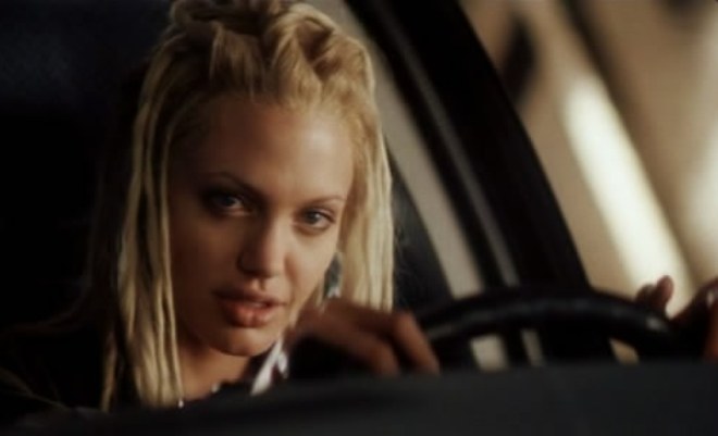 Angelina Jolie in the movie "Gone in sixty seconds".