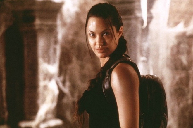 Angelina Jolie in the movie "Lara Kroft: Tomb Raider"