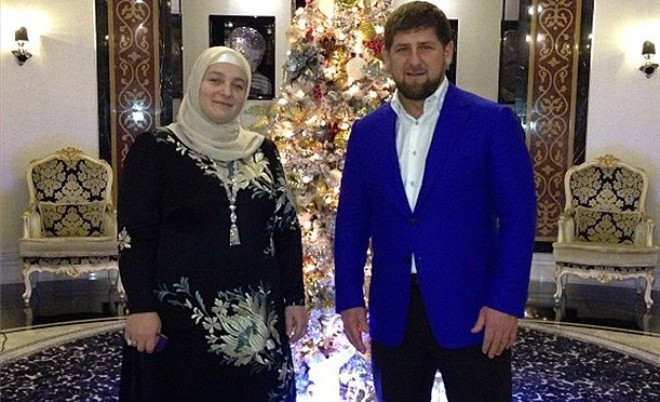 Ramzan Kadyrov with his wife