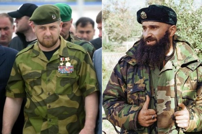 Ramzan Kadyrov and Shamil Basayev