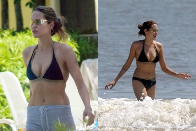 Angelina Jolie in a swimsuit