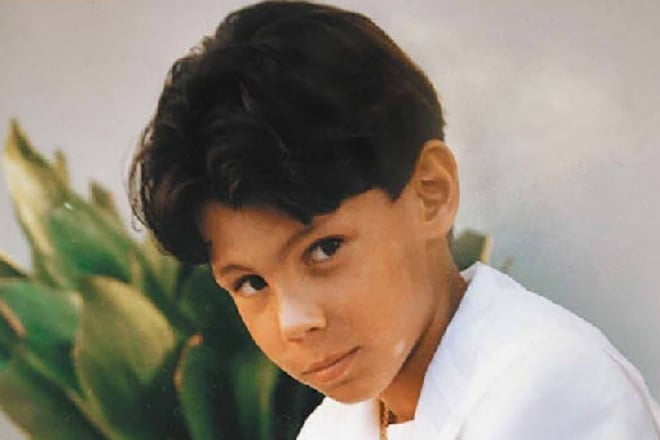 Rafael Nadal in his childhood
