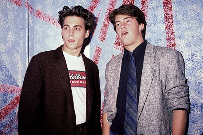 Young Matthew Perry and Johnny Depp