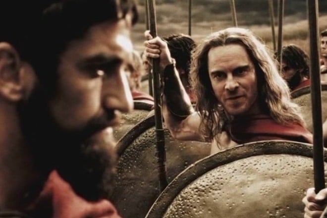 Michael Fassbender in the movie "300"