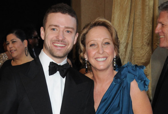 Justin Timberlake with his mother