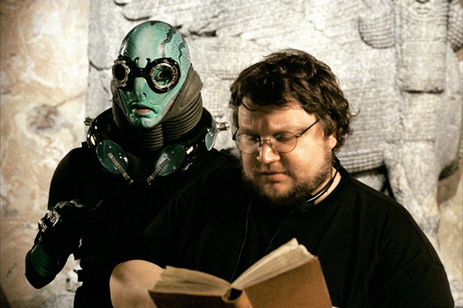 Guillermo del Toro at the movie “Hellboy” set