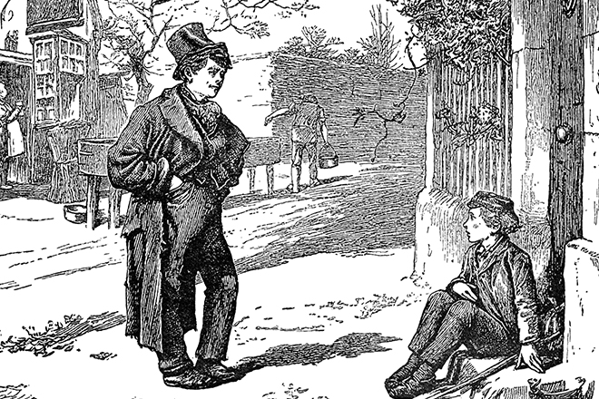 The illustration to Charles Dickens’s novel “Oliver Twist”