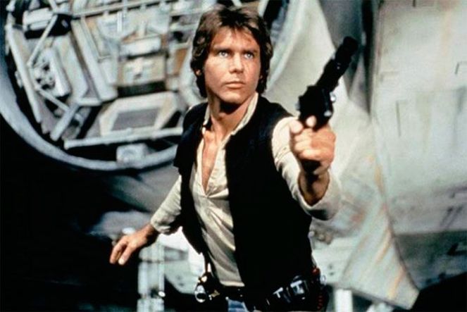 Harrison Ford as the character of Han Solo