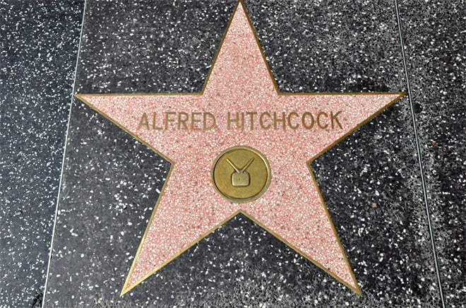 Alfred Hitchcock’s star on the Hollywood Walk of Fame