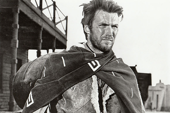 Clint Eastwood in the movie "A Fistful of Dollars"