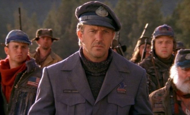 Kevin Costner in the movie "The Postman"