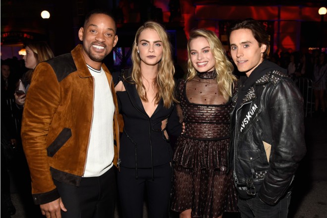 Will Smith, Cara Delevingne, Margot Robbie, and Jared Leto