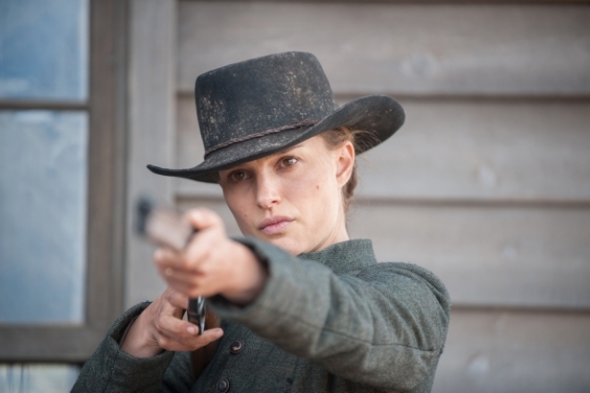 Natalie Portman in the movie “Jane Got a Gun”