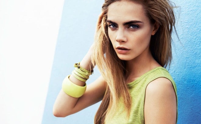 The model and actress Cara Delevingne