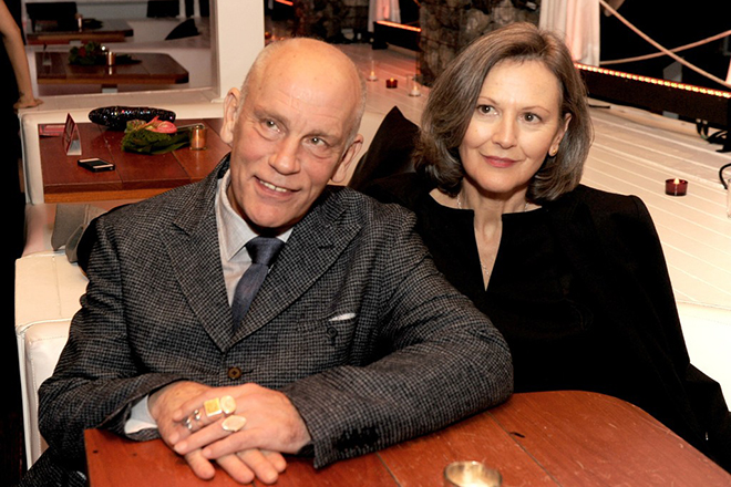 With his wife Nicoletta Peyran