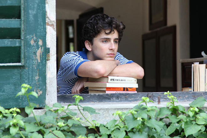 Timothée Chalamet in the movie "Call Me By Your Name"