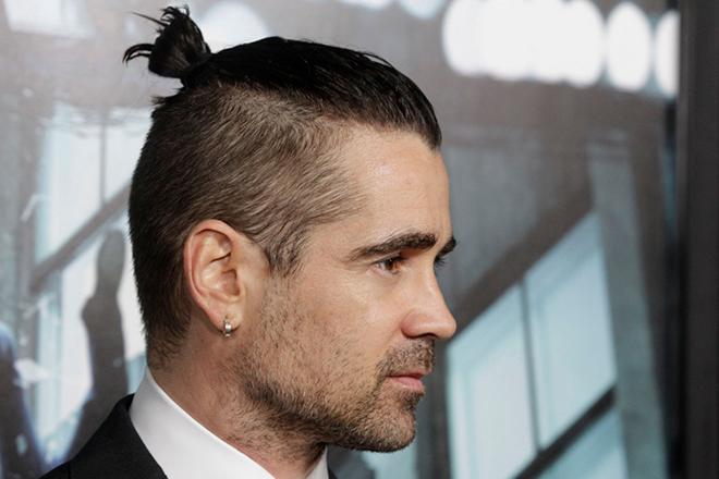 Colin Farrell has an unusual hairstyle