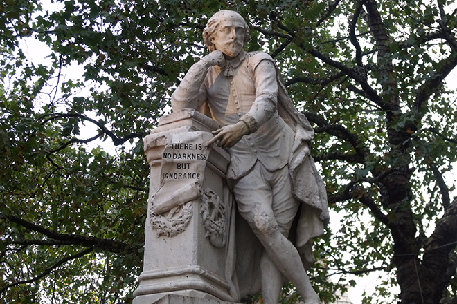 Statue of William Shakespeare, Leicester Square, London