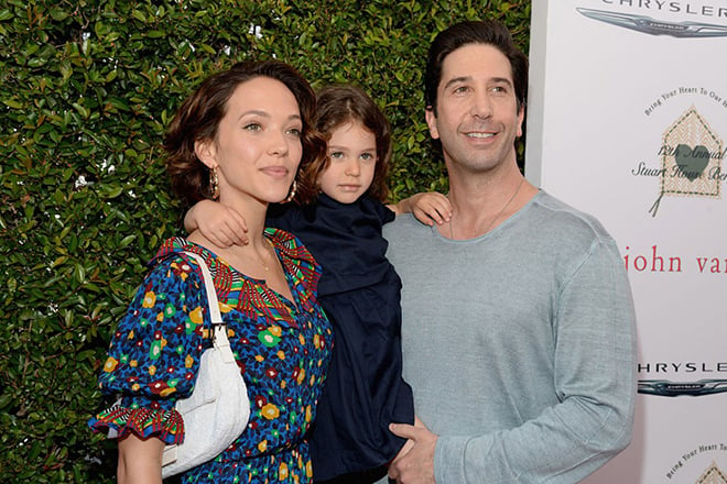 David Schwimmer with his wife and daughter