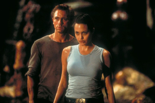 Daniel Craig and Angelina Jolie in Lara Croft: Tomb Raider
