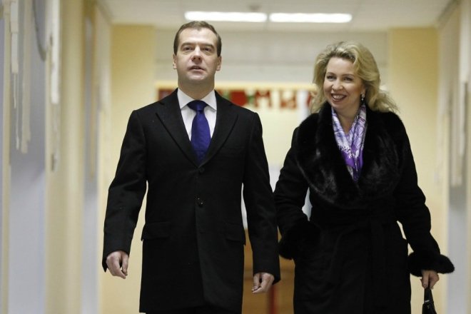 Dmitry Medvedev and his wife