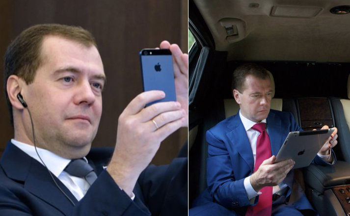 Dmitry Medvedev likes gadgets