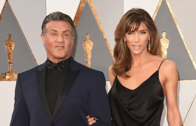 Sylvester Stallone with wife Jennifer Flavin