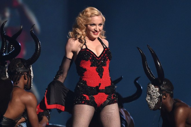 Madonna on the stage