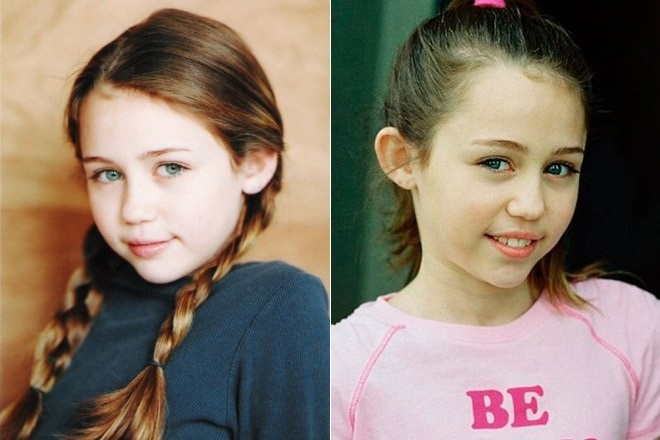 Miley Cyrus in childhood