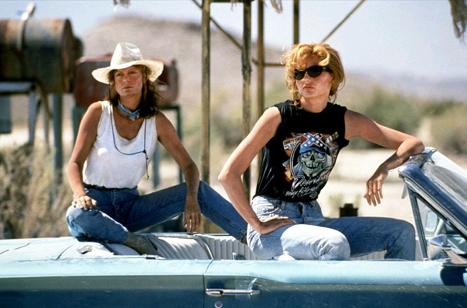 A shot from the movie "Thelma & Louise" directed by Ridley Scott